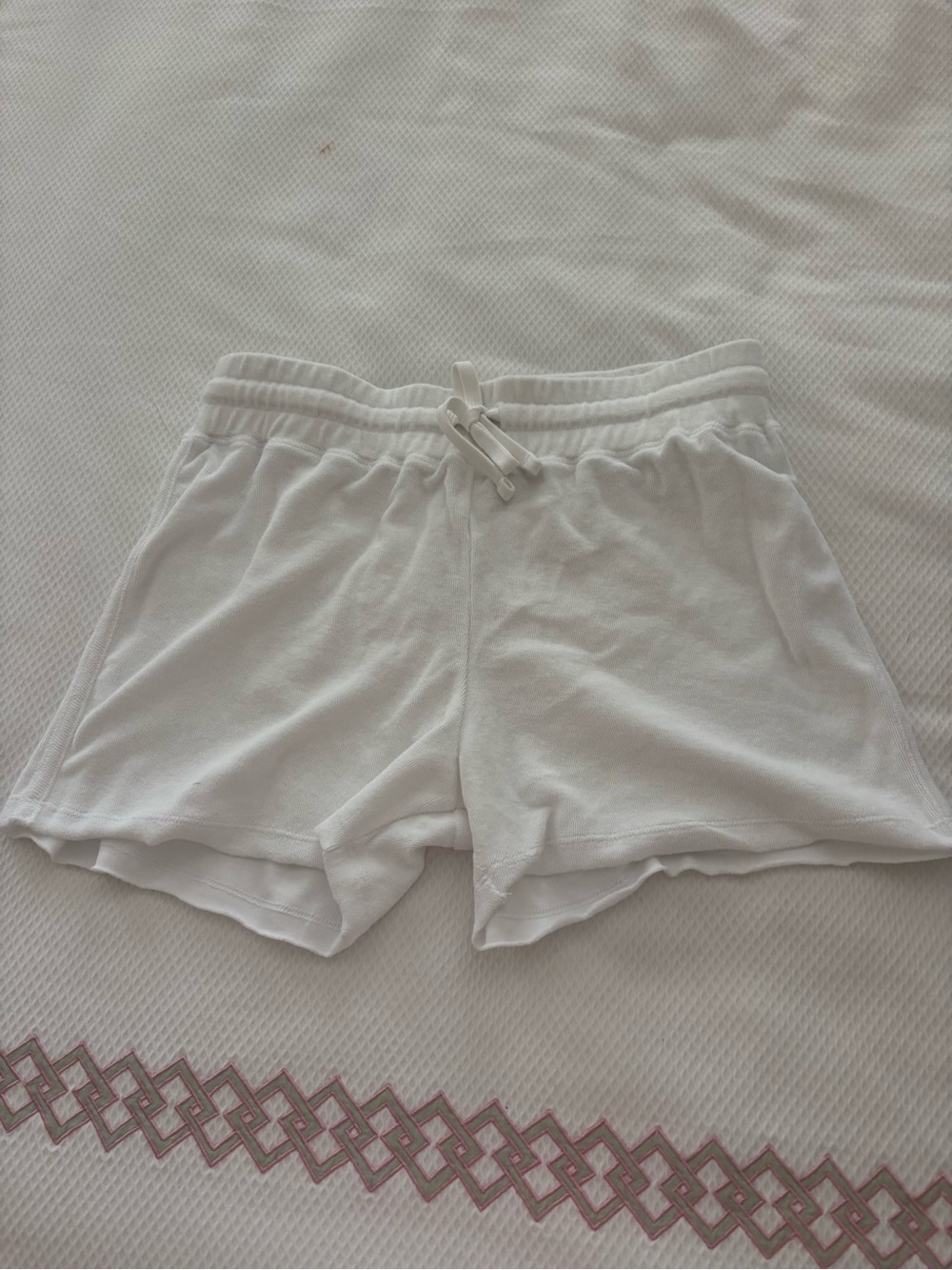 White Women's Lounge Shorts - Soft Drawstring Waist